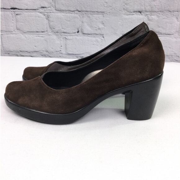 Dansko Tuttie Pumps Soft Leather Suede Round Toe Chunky Heel Comfort Shoe 37 - Picture 7 of 15